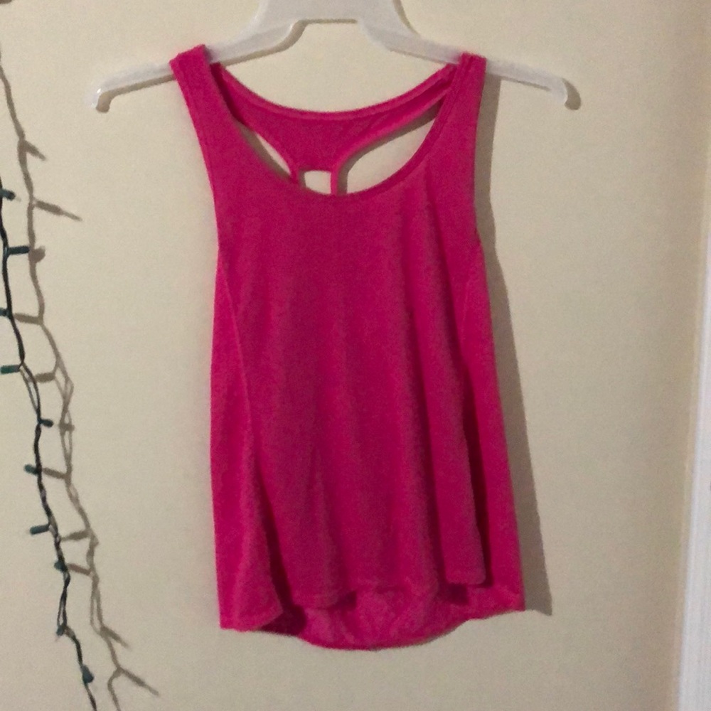 Pink workout tank